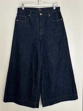 ME+EM Lightweight Cropped Palazzo Jeans